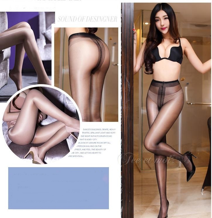 938(CLBK) lustre 15 Denier stockings oi Lee silky high waist line si-m less Ran Jerry cosplay sexy bread -stroke 