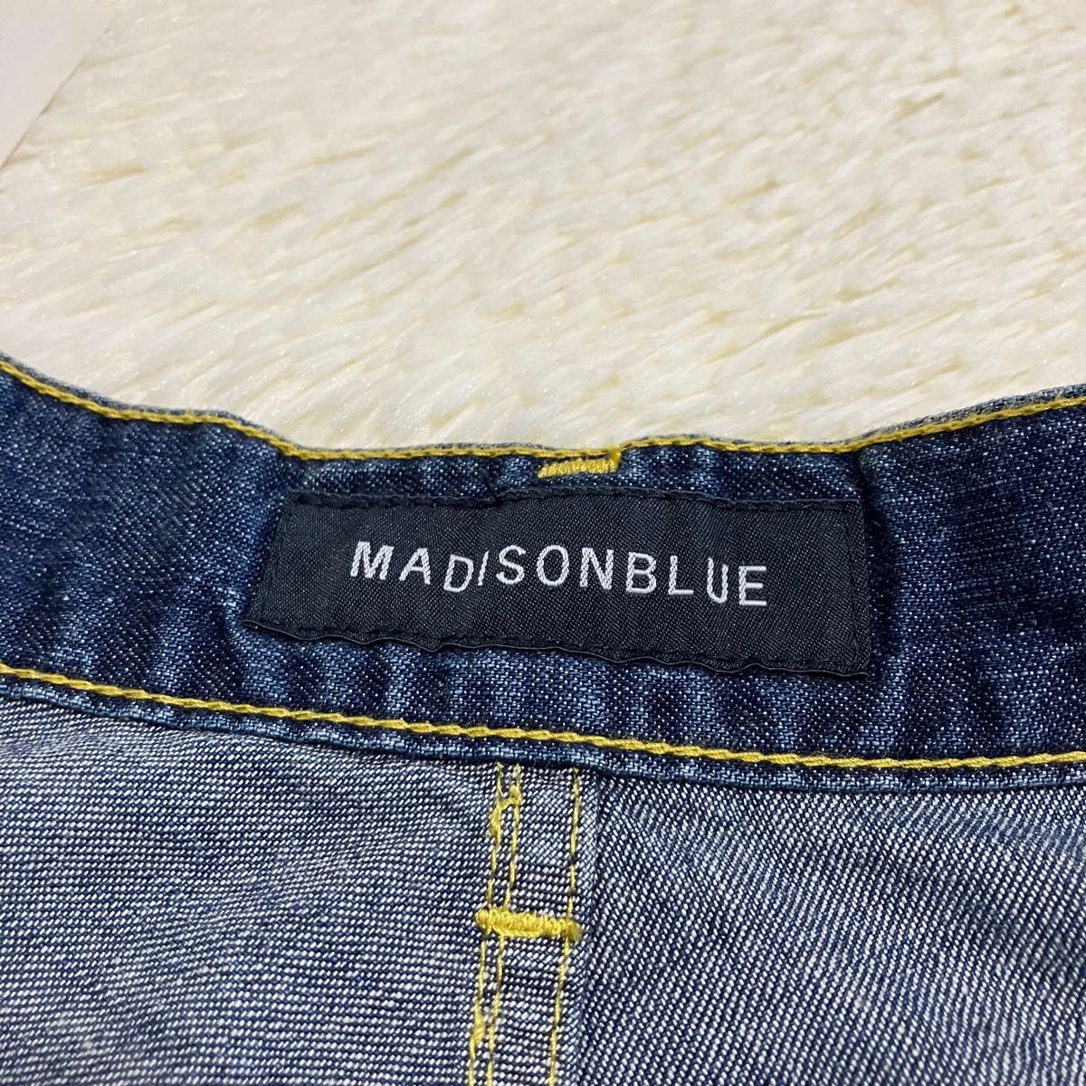 今期 極美品 MADISONBLUE マディソンブルー リメイク Aライン デニムスカート ひざ下 5POCKET REMAKE