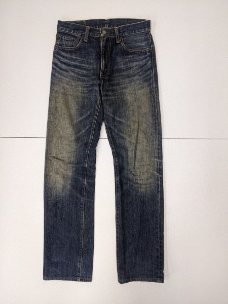 1．LEVI'S 鬼ヒゲ 鬼ハチノス 00s オールド リーバイス 505 デニム パンツ ジーンズ アメカジ ワーク メンズW30L33 インディゴ y508_画像1