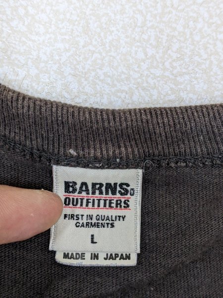 19．日本製 BARNS サンフェードカラー ジャズプリント SWINGING 半袖 Tシャツ 両面デザイン メンズL 黒系白x510_画像5