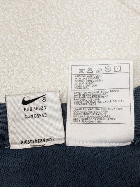 4．NIKE 90s フェードカラー カラーブロック ドッキング ビッグシルエット 半袖 Tシャツ ヴィンテージ ナイキ メンズL 赤系青x603_画像6