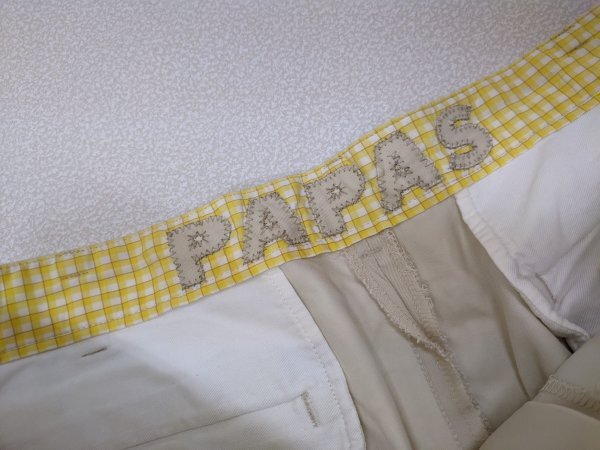 11．大きいサイズ PAPAS 日本製 パパス コットン パンツ メンズ54(XL) ベージュ系y508_画像3