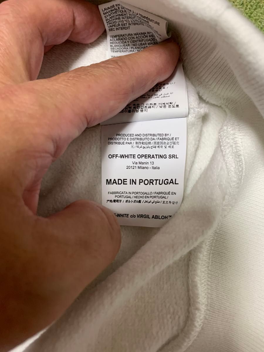 Off White Crewneck オフホワイト トレーナー クルーネック XXL Off White Crewneck オフホワイト トレーナー クルーネック XXL
