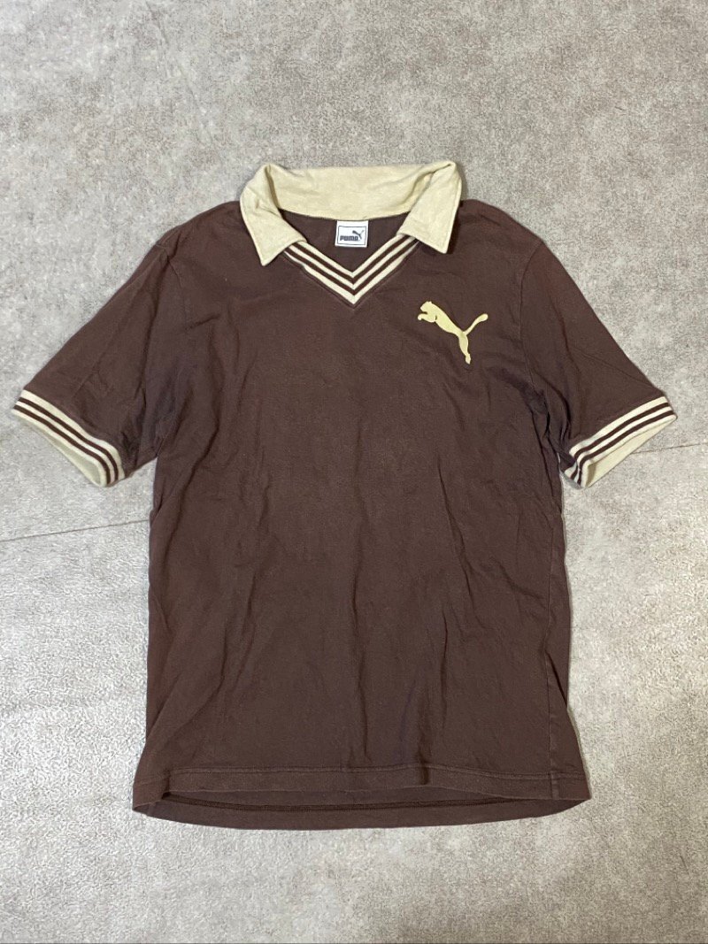 クリックポスト可 PUMA Tシャツ ブラウン サイズL プーマ ☆ちょこオク☆服_画像1