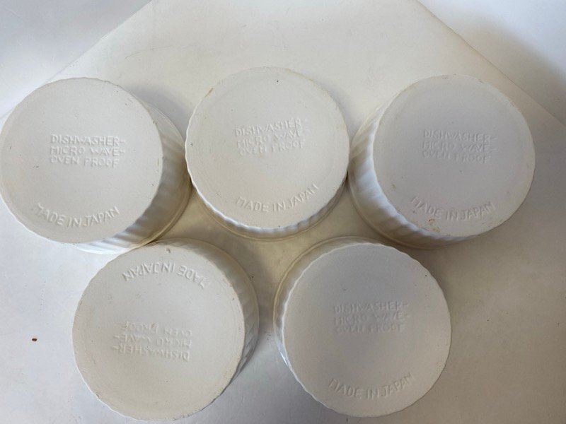 グラタン皿　カゴ付き 　カフェ　おしゃれ　ホワイト　ココット 日本製　5個　ちょこオク☆雑貨80_画像3