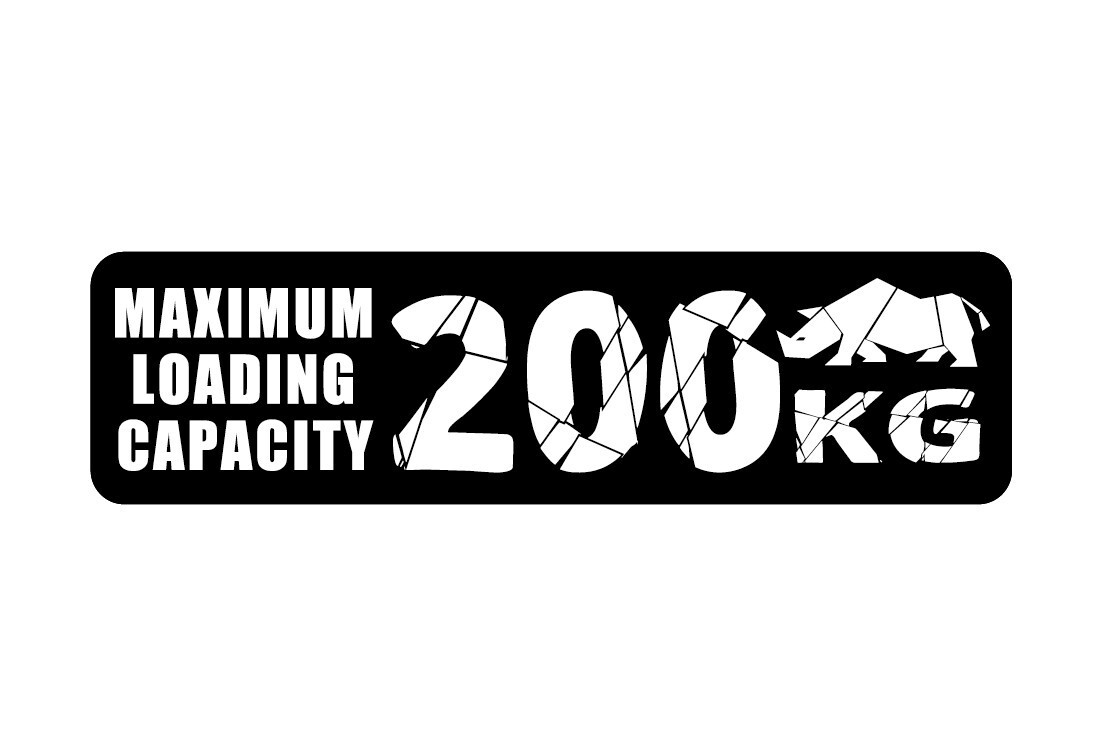 スズキ ジムニー JB64/JB23/JA12等 最大積載量ステッカー MAXIMUM LOADING CAPACITY 200kg 耐候 耐水 耐熱 ドレスアップ 新型ジムニー_画像1