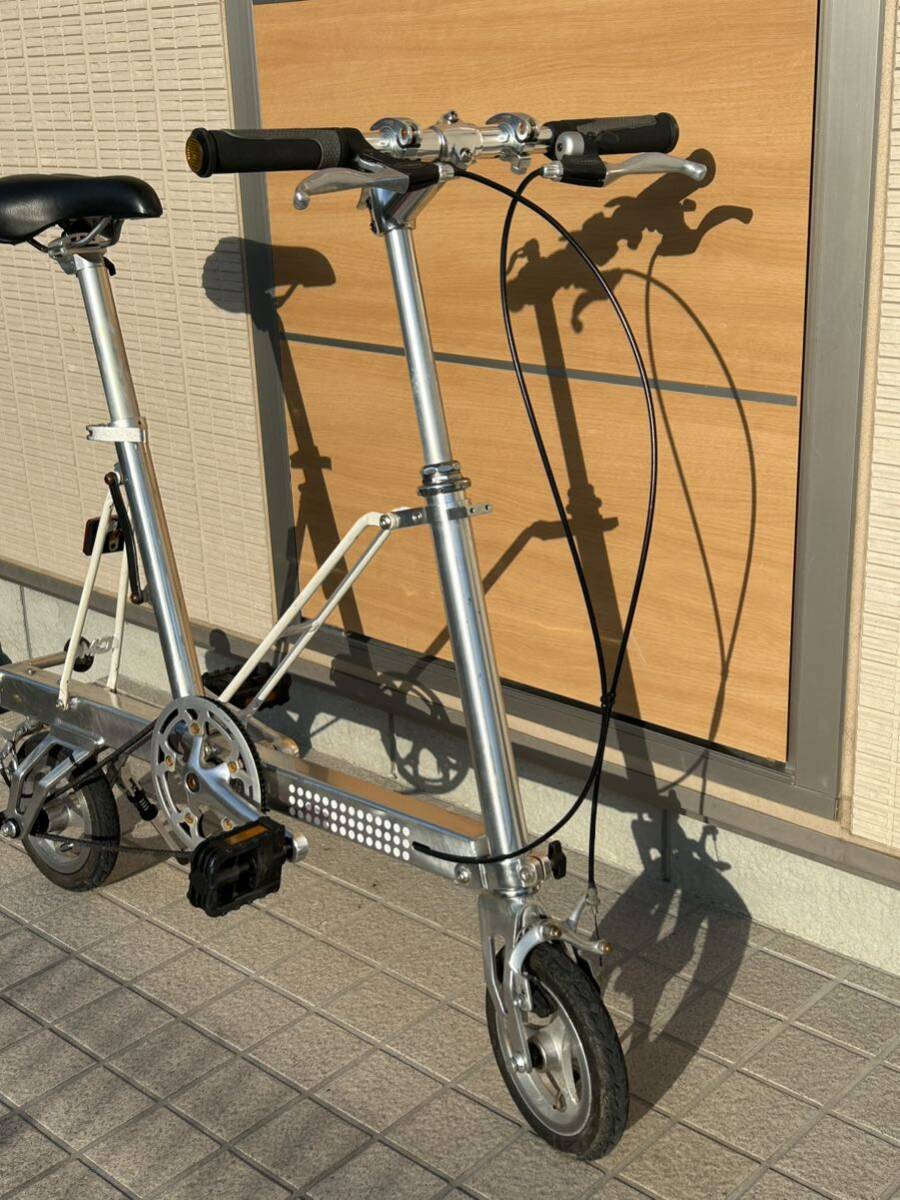CarryMe ミニベロ 折り畳み自転車 キャリーミー パシフィック PACIFIC 折りたたみ自転車 小径車 輪行 CARRY ME シルバー アルミ 旅行の画像2