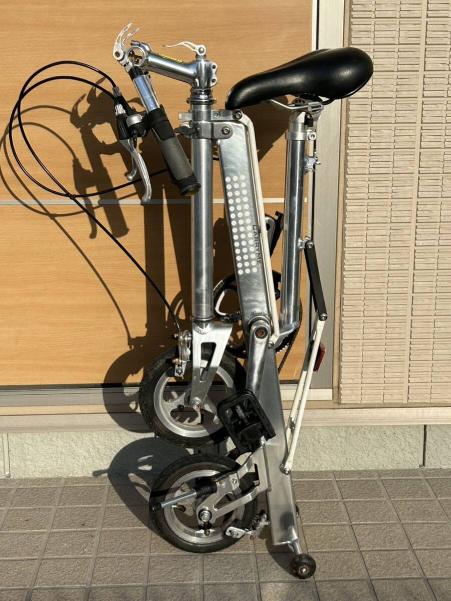 CarryMe ミニベロ 折り畳み自転車 キャリーミー パシフィック PACIFIC 折りたたみ自転車 小径車 輪行 CARRY ME シルバー アルミ 旅行の画像5