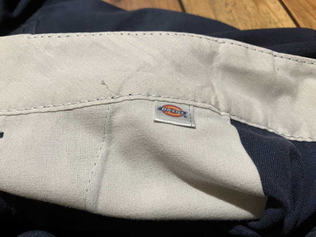 Dickies 874 USA import w42 corresponding navy 100 jpy start selling out old clothes work pants chinos standard chinos strut 