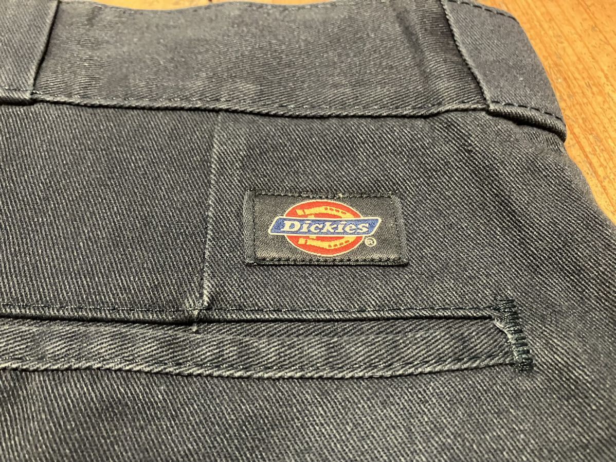Dickies 874 USA import w42 corresponding navy 100 jpy start selling out old clothes work pants chinos standard chinos strut 