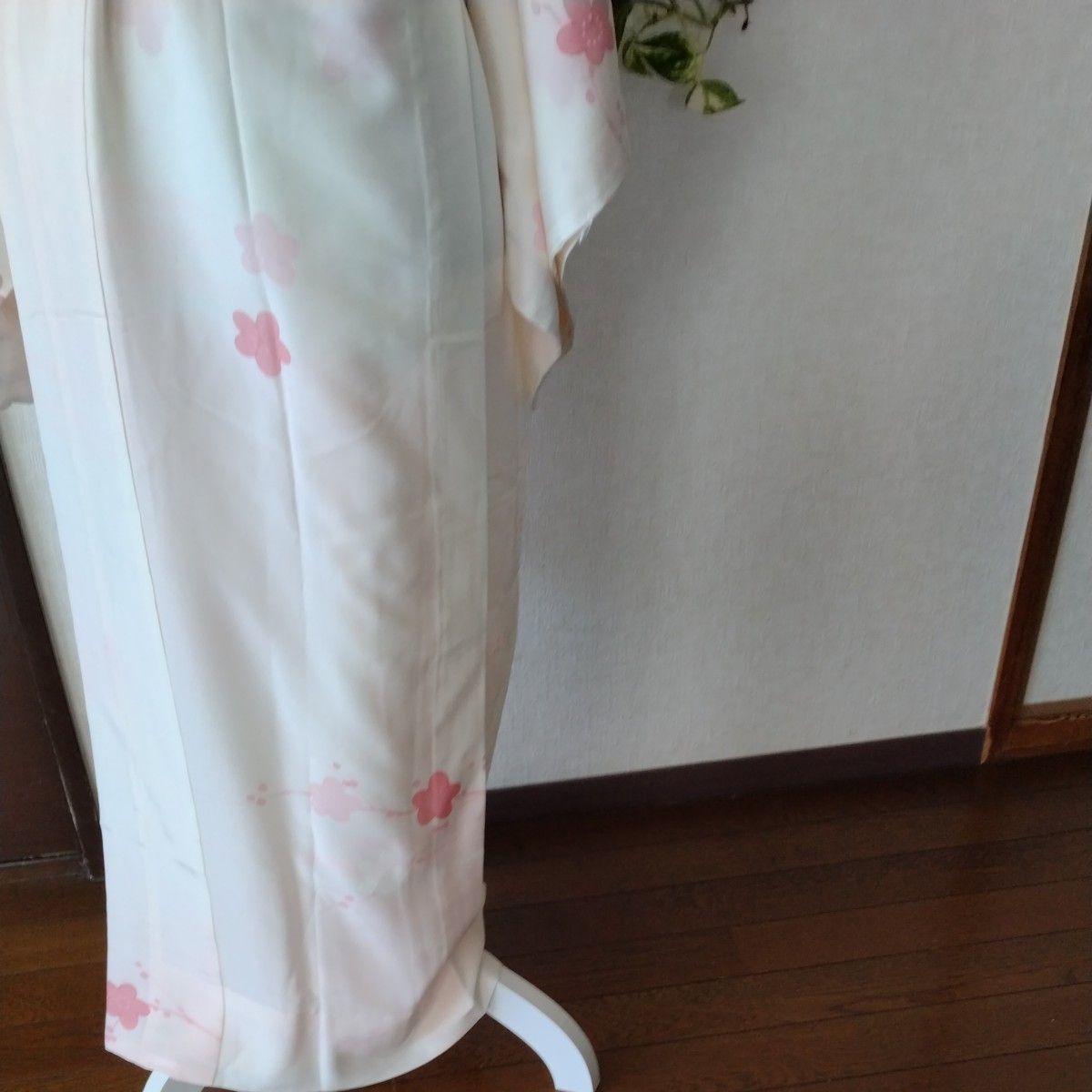 正絹長襦袢　仕付け付き　袖無双　居敷き当て 身丈１２７cm