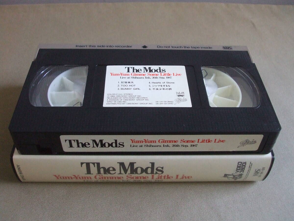 THE MODS / VHSビデオ [ Yum-Yum Gimme Some Little Live」1987年インクスティック芝浦ファクトリーLIVE / 森山達也_画像4