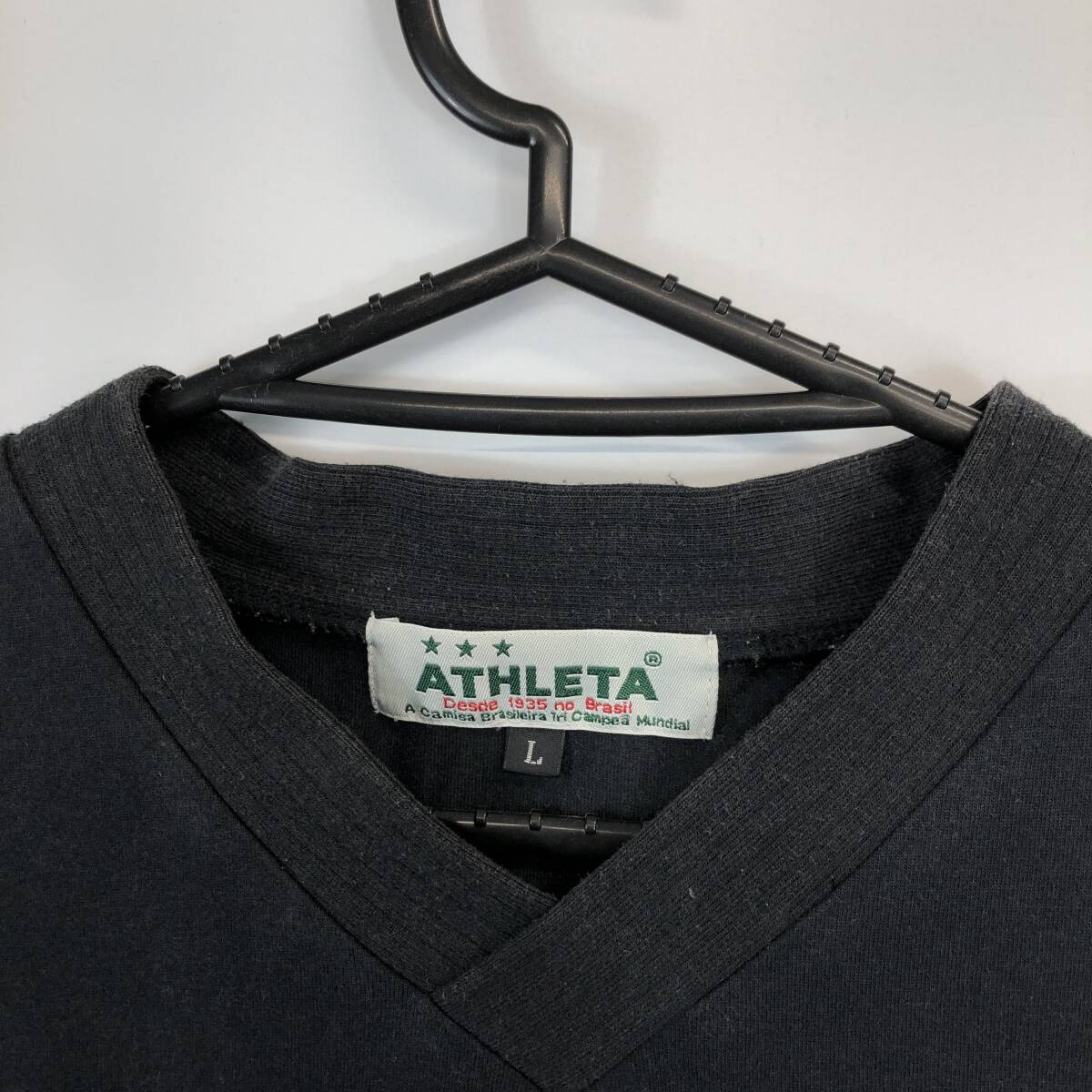 アスレタ ATHLETA 半袖VネックTシャツ ブラック Lサイズ XAC-077