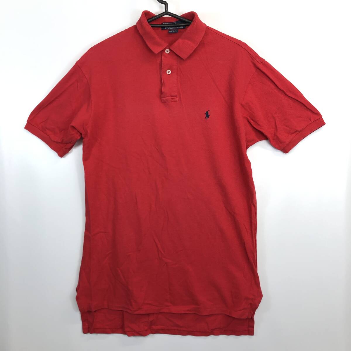 90s USA製 Ralph Lauren ラルフローレン 半袖ポロシャツ レッド Sサイズ