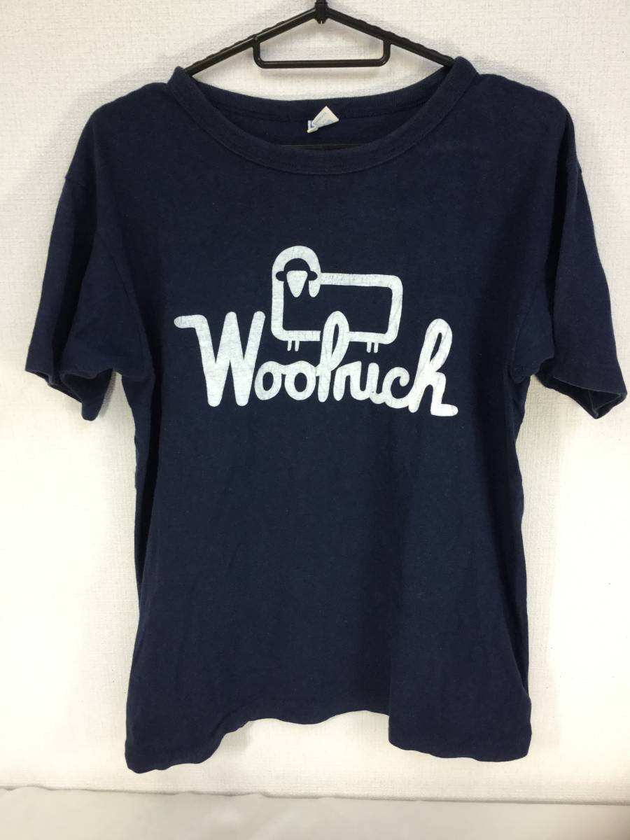 70s USA製 美品 チャンピオン バータグ Tシャツ ウールリッチ ネイビー Mサイズ woolrich