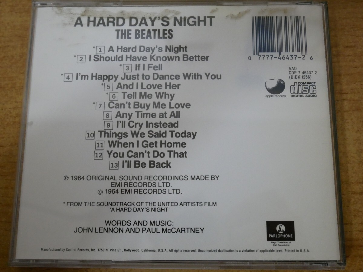 CDk-7959 THE BEATLES / A HARD DAY'S NIGHTの画像2