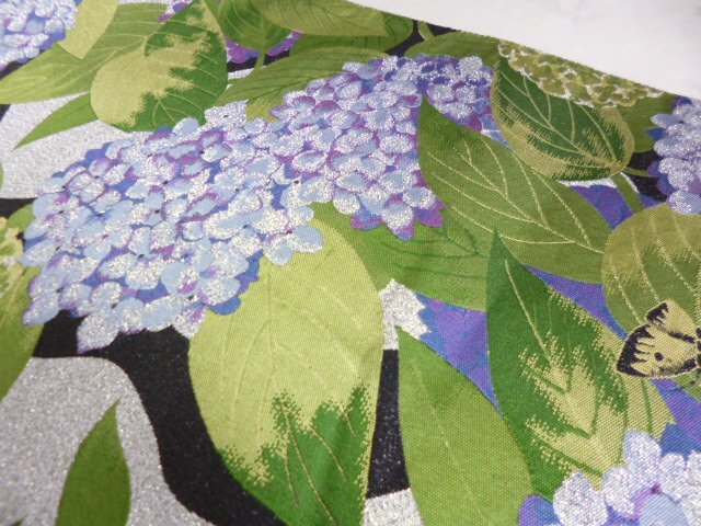 864# прекрасный товар Япония искусство и наука участник три колесо .... фиолетовый . цветок ... тканый предмет высококлассный двойной пояс obi # подсолнух 
