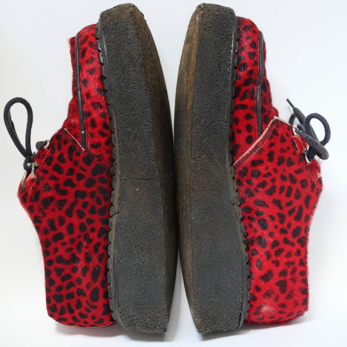 GEORGE COX George Cox толщина низ Raver подошва размер 4(23.5cm примерно ) Leopard леопардовая расцветка красный Shoe No. 8961 MADE IN ENGKAND