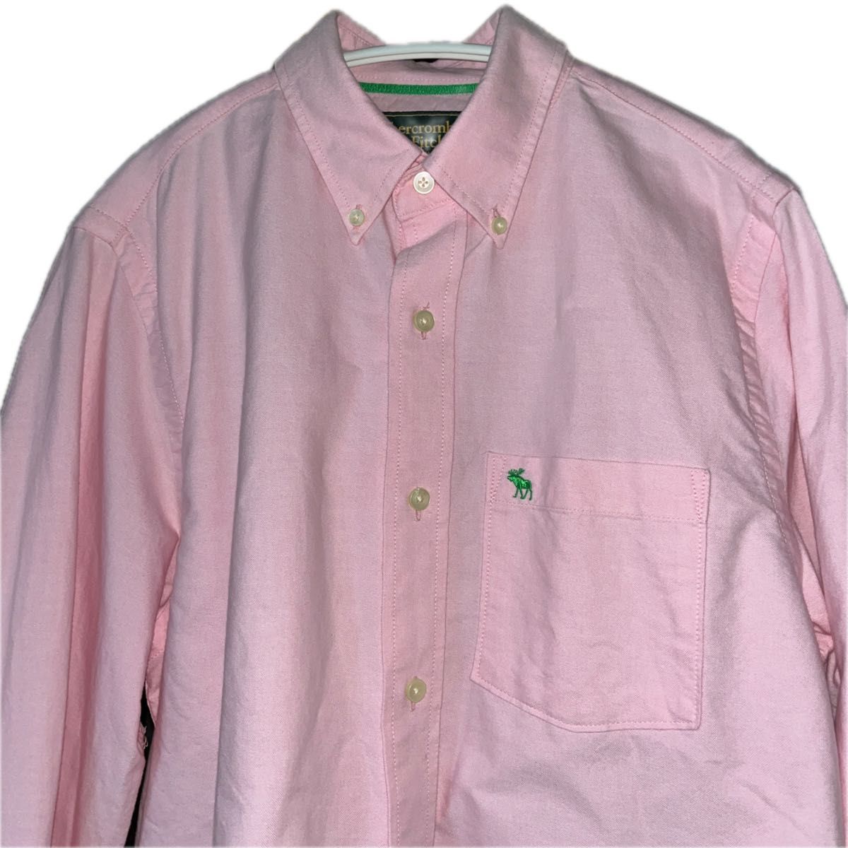 新品未使用　アバクロ Abercrombie＆Fitch  ボタンダウンシャツ コットン シャツ　ピンク 長袖シャツ　大きいサイズ