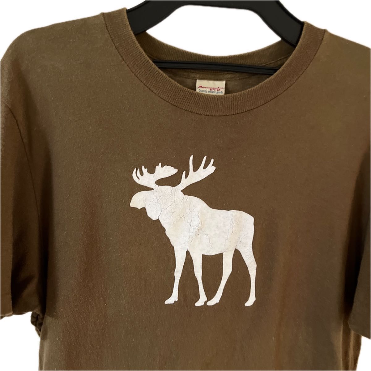 アバクロ Abercrombie＆Fitch  Tシャツ　アメカジ　XL 大きいサイズ　茶色　ブラウン