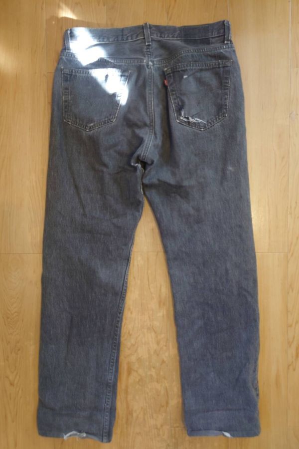1990\'s Levi\'s 501. dyeing black Denim pants America made USA made G bread old clothes Vintage American Casual Levi's 501xx