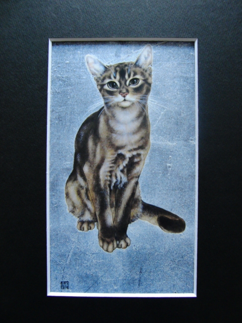 坂本 直美 「猫」 希少画集画、日本画、人気作家、ネコ、送料無料