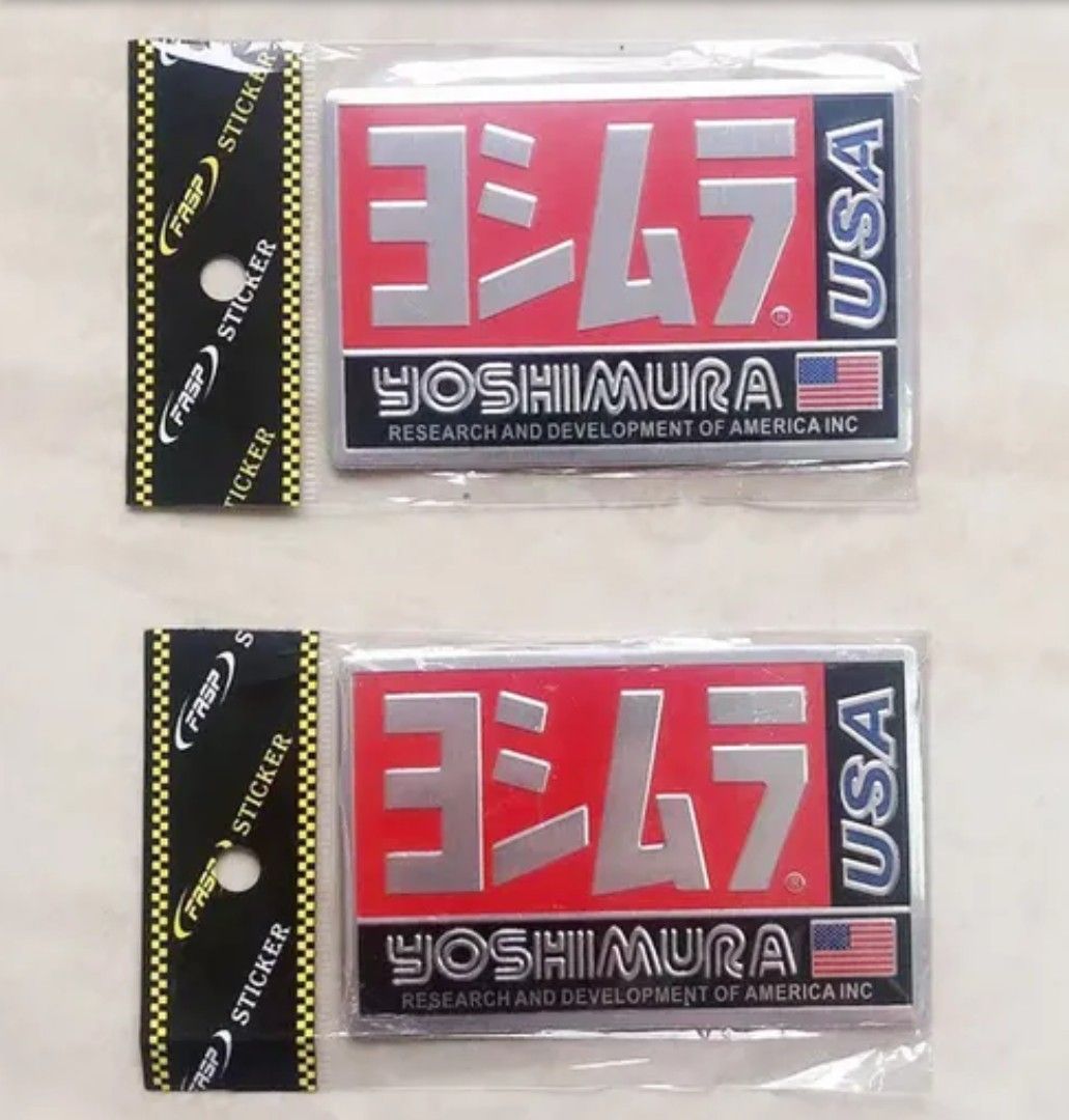 ヨシムラUSA#YOSHIMURA・USAバイクDecal□“3D”アルミニウム“耐熱”バイクステッカー■JH119×2枚セット