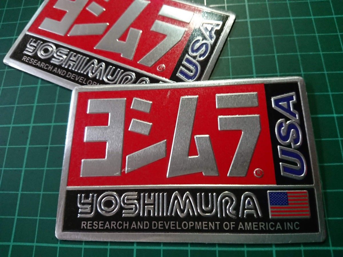 ヨシムラUSA#YOSHIMURA・USAバイクDecal□“3D”アルミニウム“耐熱”バイクステッカー■JH119×1枚