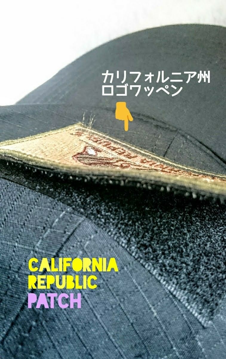 カリフォルニア州ロゴ/3D刺繍パッチ#california“logo”patch/着脱式凹凸マジックテープ付/size：8×5㎝