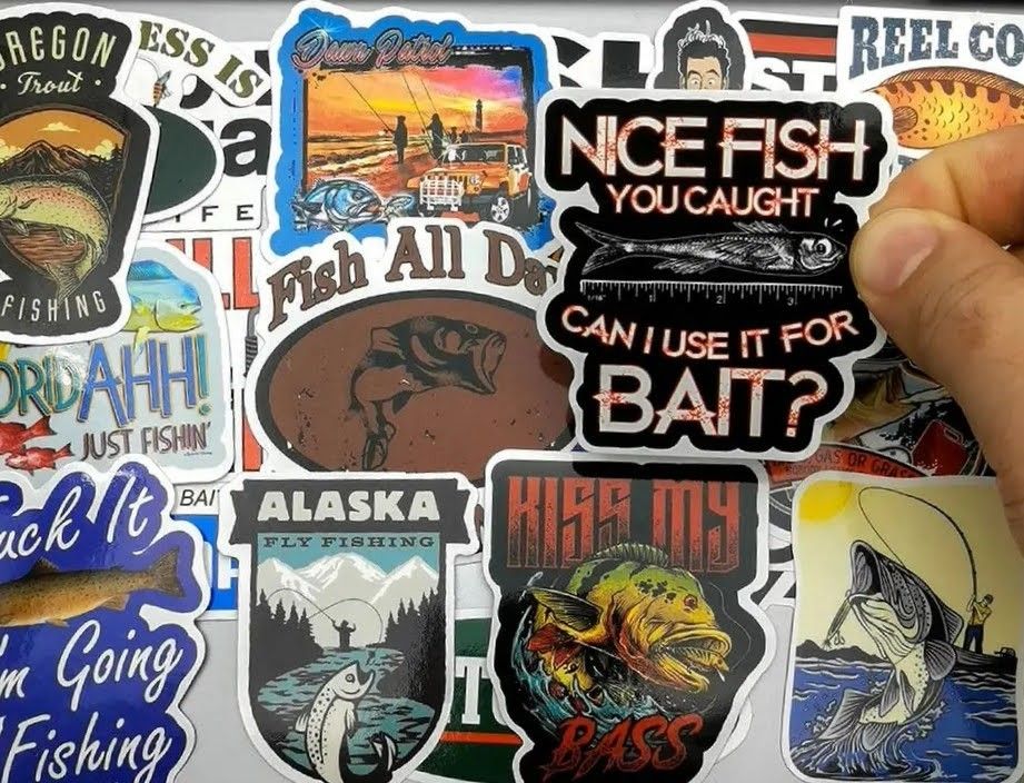 Fishing Sticker■釣りステッカー集#Best Fishing Decals●フィッシングステッカー集×51枚セット