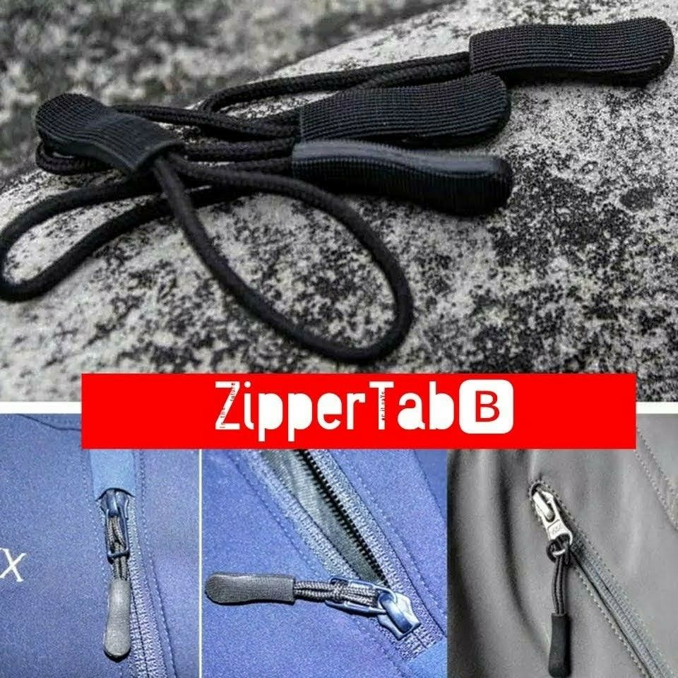 ZipperTab-B/売れ筋商品！ジッパータブ/ファスナー引き手●color：Black□20個+5個(計25個)期間限定セット