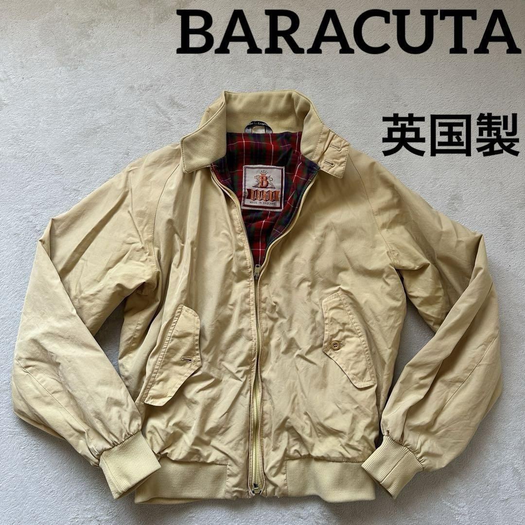 英国製 BARACUTA バラクータ G9 スイングトップブルゾン ハリントンジャケット 38(M位) 黄色 メンズ チェック イギリス イングランド_画像1