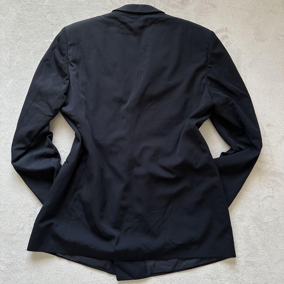 【美品】 GIORGIO ARMANI ジョルジオアルマーニ スーツ セットアップ ジャケット ダブル 54(2XL位) 黒 メンズ 大きいサイズ_画像9