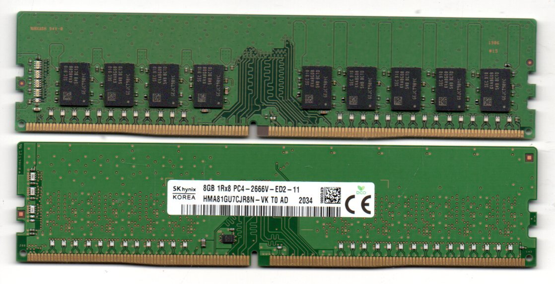 ECC attaching * DDR4 desk top memory PC4-2666V-E 2 pieces set 16GB+8GB total 24GB * operation verification settled *
