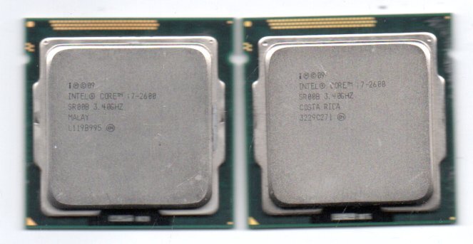 Intel ☆ Core i7-2600 2個セット ★ 3.40GHz (3.80GHz)／8MB／5GT/s 4コア ★ ソケットFCLGA1155 ☆の画像1