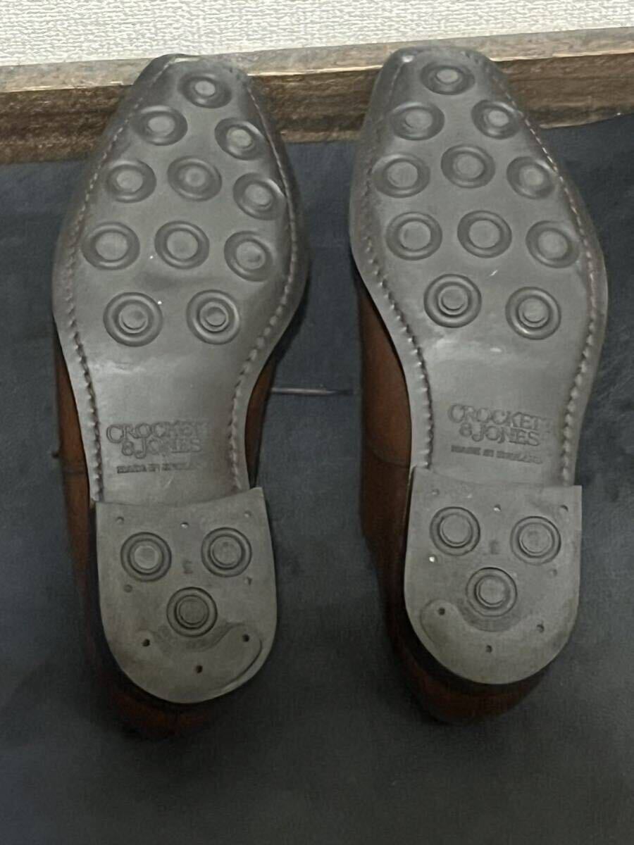 【クロケット&ジョーンズ CROCKETT&JONES】 Hallam ハラム キャップトゥ シューズ 紳士靴 (メンズ) size5E 茶系の画像4