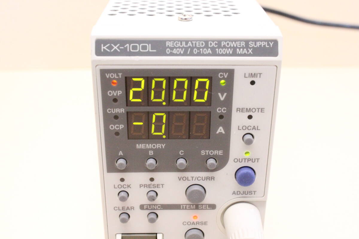 TAKASAGO KX-100L 0～40V 0～10A 100W 直流安定化電源 難ありの画像3