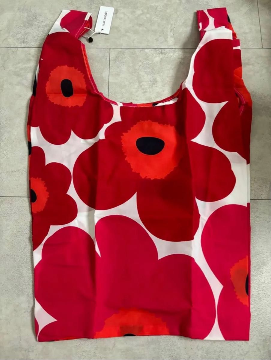 marimekko マリメッコ エコバッグ　ウニッコ　レッド