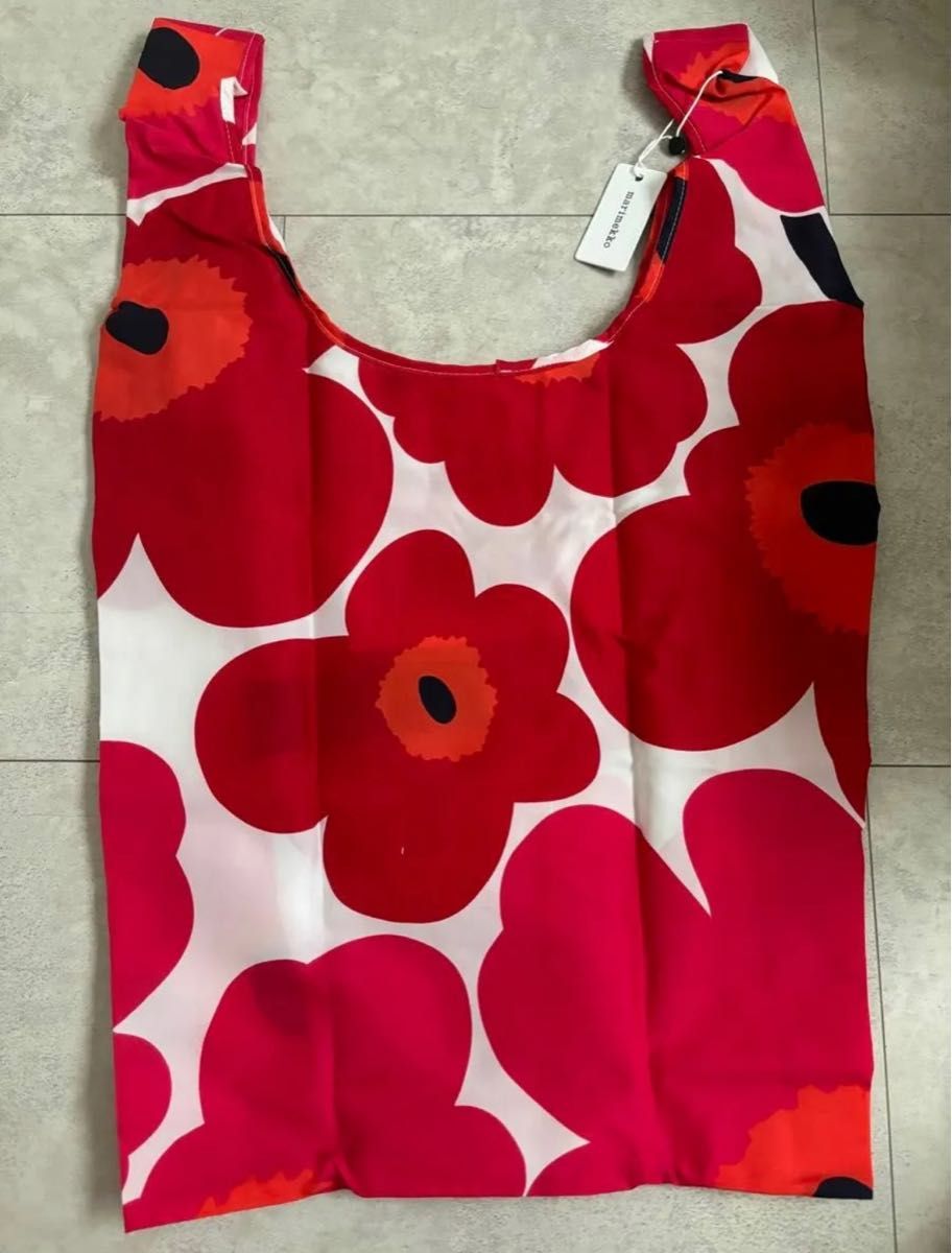 marimekko マリメッコ エコバッグ　ウニッコ　レッド