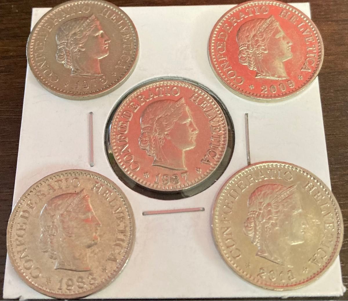 スイス フラン サンチーム 旧硬貨 17枚セット