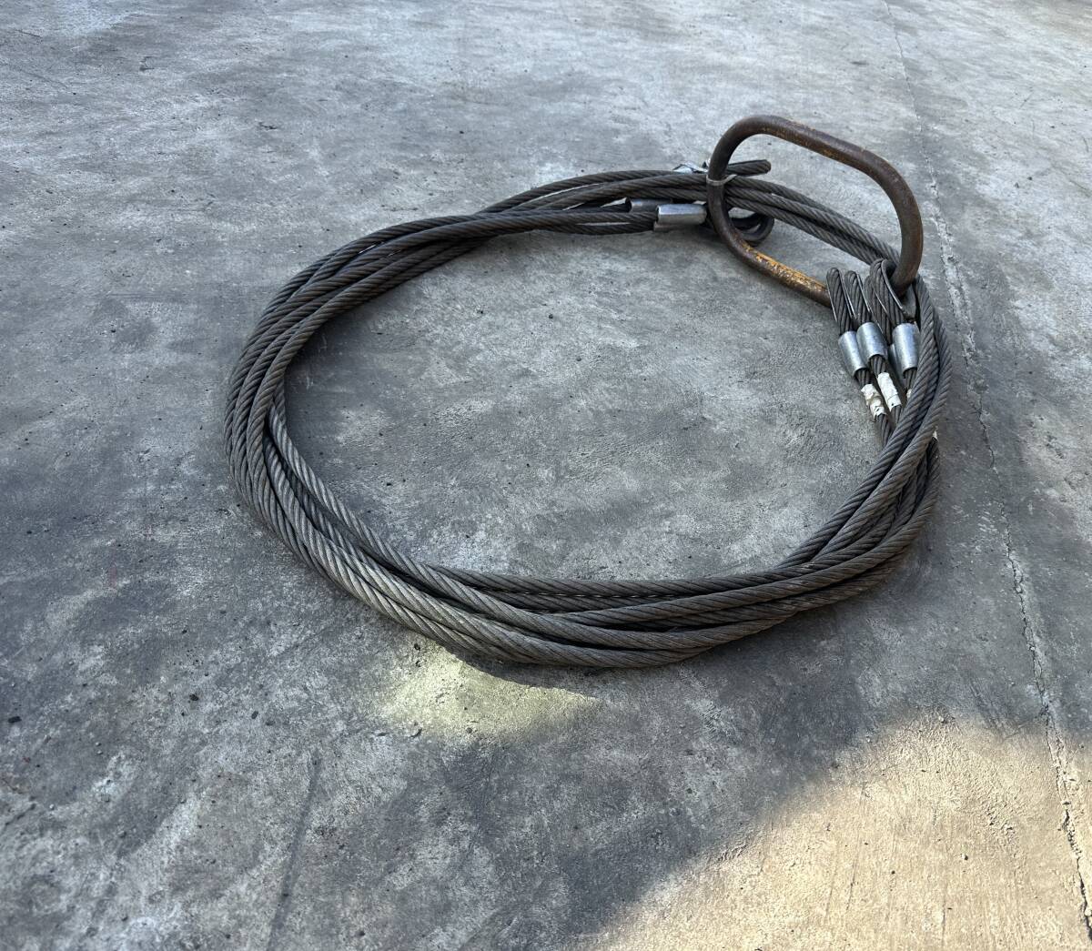 玉掛 ワイヤーロープ JIS規格12mm(4分)×4m ４点吊 _画像3