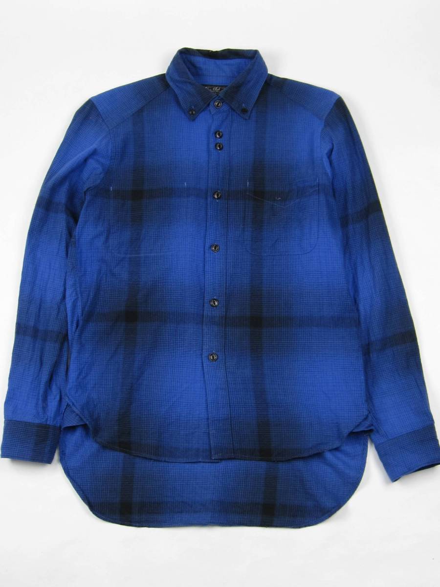 Bal Original Renegades bar shirt check long sleeve button down cotton blue group M men's NY55