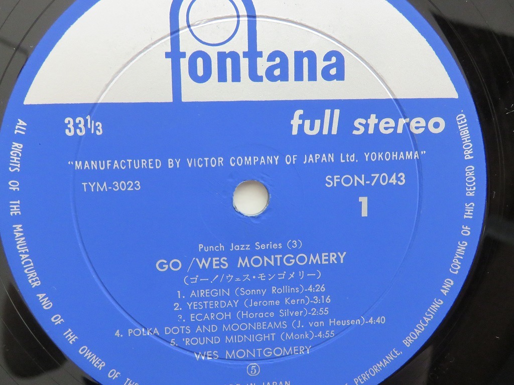 Wes montgomery / GO! / ペラ / パンチ・ジャズ・シリーズ / LP / レコード_画像4