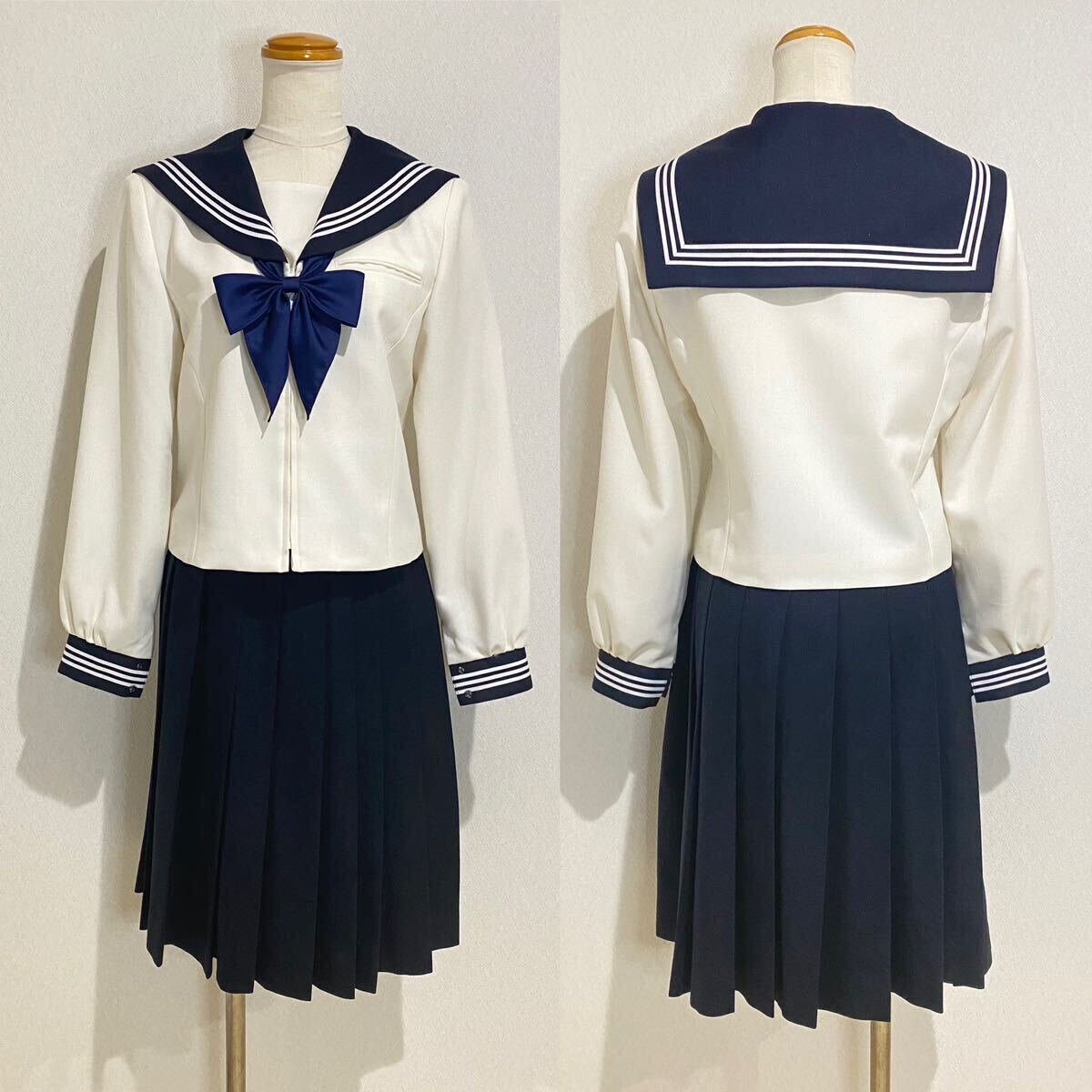  sailor suit # woman # uniform # school uniform # winter clothes # cosplay # eggshell white 