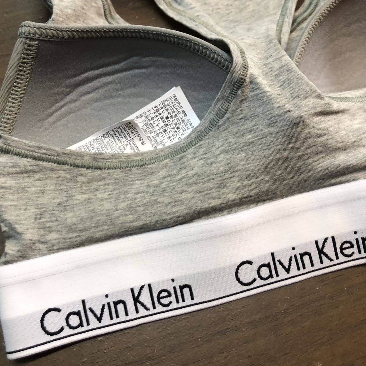 Calvin Klein CK Lightly Iined カルバンクライン スポーツブラ ブラ スポブラ ウェア ヨガ ナイト フィットネス グレー Sサイズ_画像7
