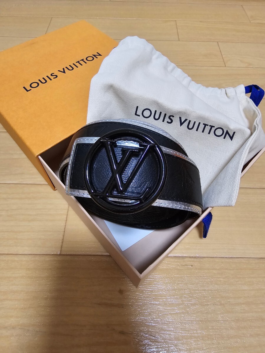 ◎ LV ヴィトン　ルイヴィトン　Louis Vuitton　 size85 　黒銀　ベルト_画像1