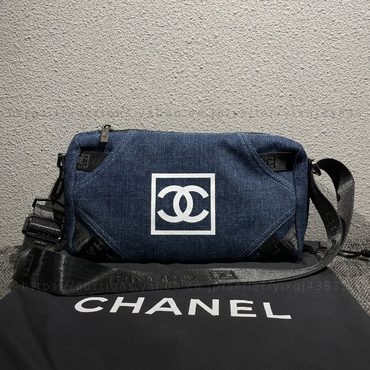 シャネル ノベルティ 非売品 ショルダーバッグ デニム ブルー CHANEL 斜めがけ スポーツ レディース ブランド_画像2