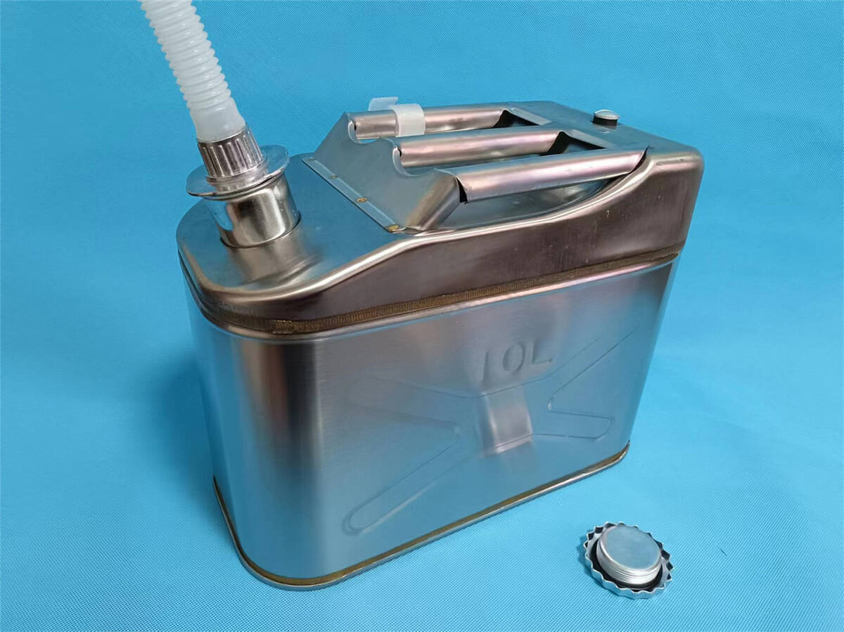  very popular! high quality mobile easy to do diesel . gasoline carrying can stainless steel gasoline tank drum can rectangle [10L]