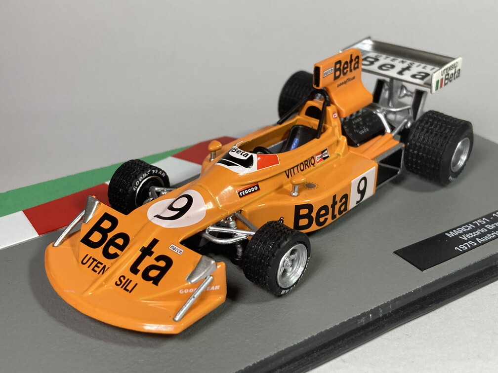  March March 751 Vittorio Brambilla 1975 Austrian GP 1/43 -tia Goss чай niDeagostini F1 механизм коллекция 