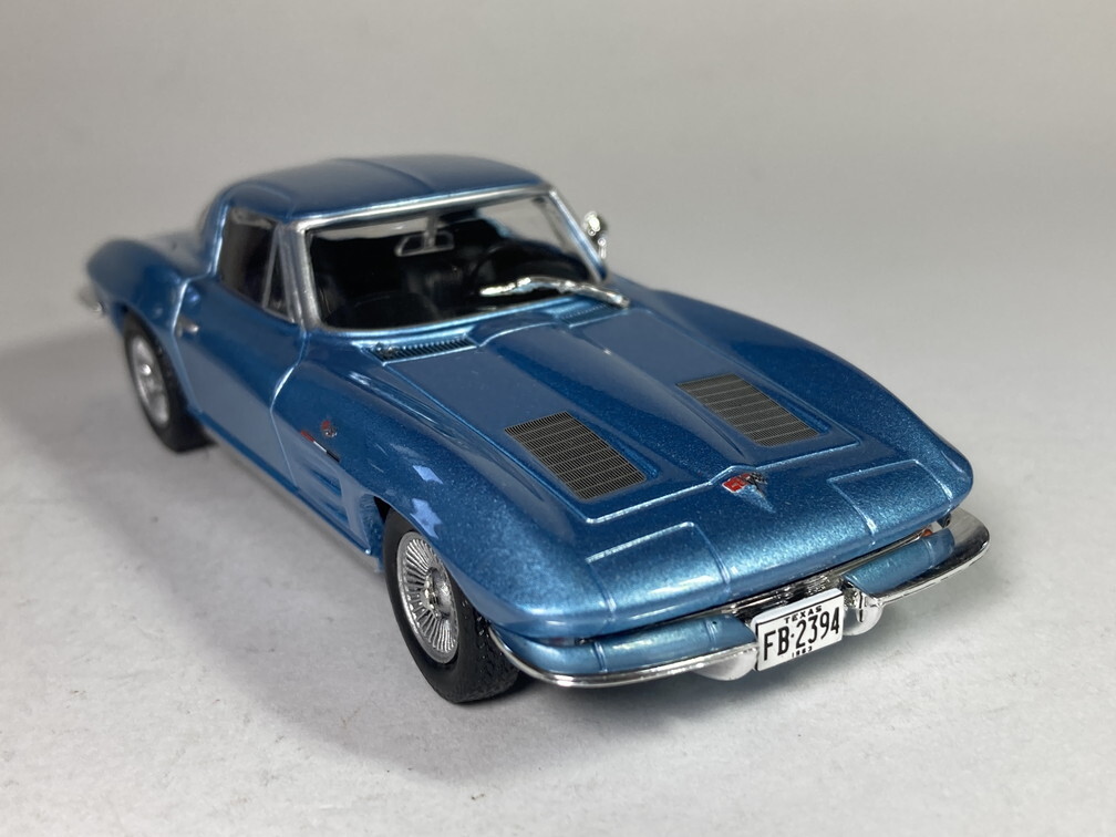 [ジャンク] シボレー コルベット スティングレークーペ Chevrolet Corvette Stingray Coupe C2 (1963) 1/43 - アメリカンカーコレクション_画像8